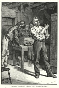 Hij hield die vinger een beetje apart van zijn kameraden (gravure) door English School