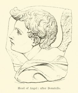 Hoofd van een engel (gravure) door English School