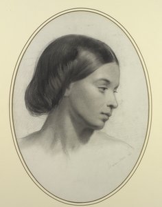 Hoofd van een meisje, 1860 door English School