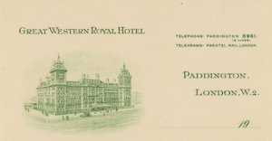 Briefpapier van het Great Western Royal Hotel