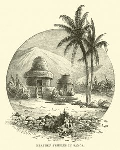 Heidense Tempels in Samoa door English School