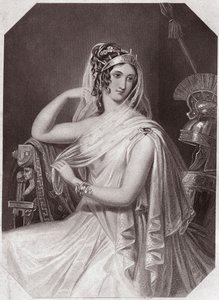 Helena, vrouw van Menelaos (Troilus en Cressida) in - "Galerie des femmes de Shakespeare, collectie van vijfenveertig serieuze portretten door de eerste kunstenaars van Londen, verrijkt met kritische en literaire opmerkingen" door English School