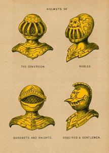Helmen van de soeverein, edelen, baronets en ridders, esquires en heren