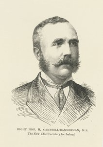 Henry Campbell-Bannerman als Chief Secretary for Ireland (gravure) door English School