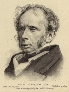 Henry George, graaf Grey (gravure) door English School