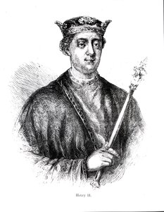 Hendrik II (1133-89) (gravure) door English School