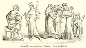 Hendrik II verbant de familie van Becket