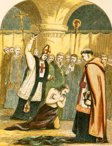 Hendrik II gegeseld door de priesters in Canterbury