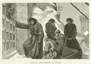 Hendrik IV doet boete in Canossa door English School