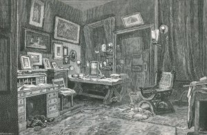 Kleedkamer van Henry Irving door English School