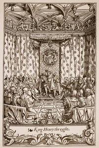 Henry VIII in het Parlement door English School