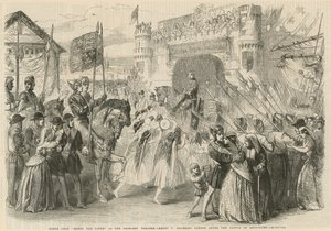 Henry V betreedt Londen na de Slag bij Agincourt door English School