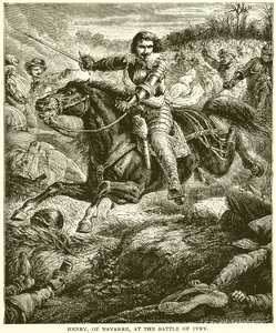 Hendrik van Navarra bij de Slag bij Ivry door English School