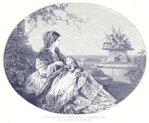 Hare Majesteit en Prins Arthur, 1850 door English School