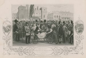 Hare Majesteit deelde de Krimoorlogsmedailles uit bij de Horse Guards, 18 mei 1856 door English School