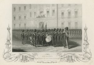 Hare Majesteit neemt afscheid van de Fusilier Guards