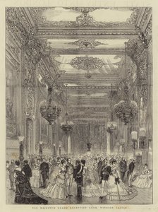 De Grote Ontvangstruimte van Hare Majesteit, Windsor Castle (gravure)
