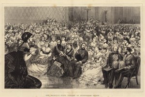 Het staatsconcert van Hare Majesteit in Buckingham Palace door English School