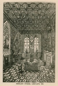 Heraldiek Studio, Lincolns Inn, Londen door English School