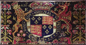 Heraldisch paneeltapijt, 1600 (textiel) door English School