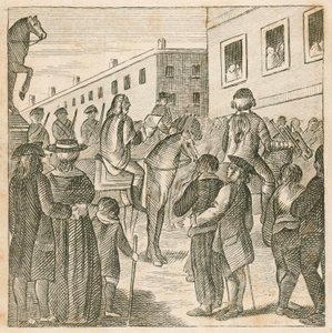Herauten verkondigen koning George I bij Charing Cross, Londen door English School