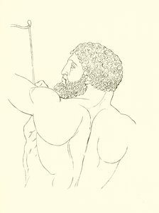 Hercules, vol waardigheid, kracht en moed, vernietigt kalm de Stymphalides door English School