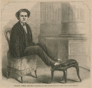 Hermann Untman, de pedaal Paganini, in de London Pavilion Music Hall
