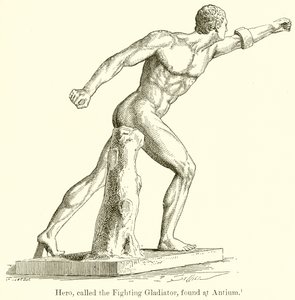 Held, genaamd de Vechtende Gladiator, gevonden in Antium door English School
