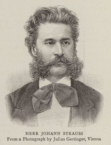 Herr Johann Strauss (gravure) door English School