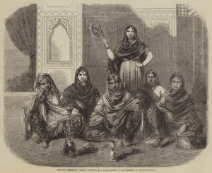 Hindoe vrouwen (gravure) door English School