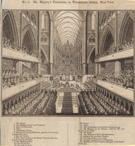 Zijne Majesteits Kroning in Westminster Abbey, Westelijk Uitzicht door English School