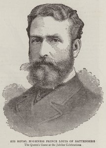 Zijne Koninklijke Hoogheid Prins Louis van Battenberg (gravure) door English School
