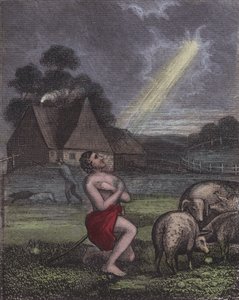 Zijn geest, het beeld van een gekwetste vader bracht