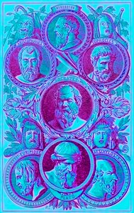 Historici, Filosofen en Dramaturgen van het Oude Griekenland, illustratie uit The Illustrated History of the World, gepubliceerd ca. 1880 door English School