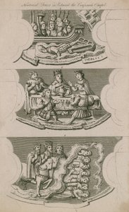 Historisch Fries in de Kapel van Edward de Belijder door English School