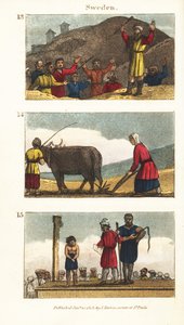 Historische uitzichten van Zweden door English School