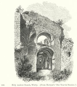 Holy Anders Church, Wisby (gravure) door English School