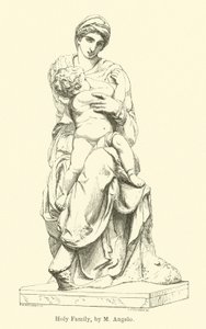 Heilige Familie, door M. Angelo (gravure)