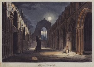 Holyrood Chapel, Edinburgh (gekleurde gravure)