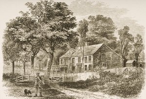 Huis van de historicus, William H. Prescott, Pepperill, nabij Boston, rond 1870, uit 
