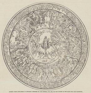 Homerische Tafel, het Schild van Achilles, ontworpen door John Henning, Junior, Esquire