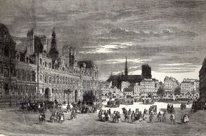 Hotel de Ville, Parijs, 1847 door English School