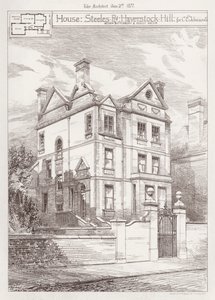 Huis, Steeles Road, Haverstock Hill, voor C E Johnson door English School