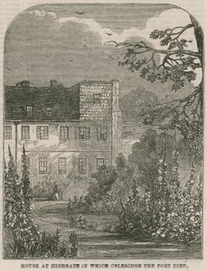 Huis in Highgate, Londen, waar de dichter Samuel Coleridge stierf door English School