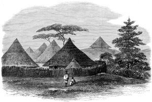 Huis in Magdala, uit De Britse expeditie naar Abessinië, 1868 door English School