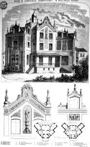 Huis in Avenue Road, Regents Park, ontworpen door Hector Horeau, 1859