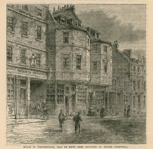 Huis in Westminster dat naar verluidt werd bewoond door Oliver Cromwell door English School