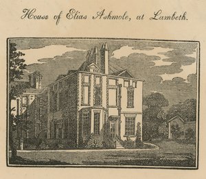 Huis van Elias Ashmole in Lambeth door English School