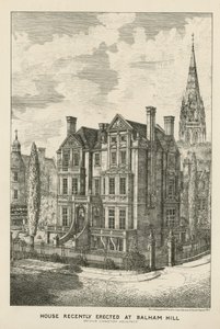 Huis onlangs gebouwd op Balham Hill door English School