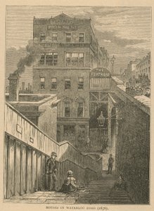 Huizen in Waterloo Road, 1876 door English School